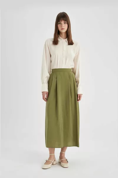 تنورة ماكسي مشروطة بقطع SM