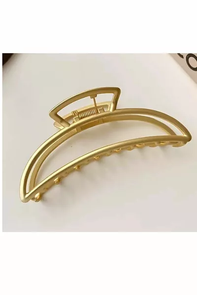 Grand fermoir loquet en métal doré