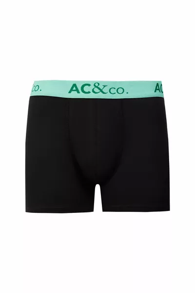 الرجال الأسود والأخضر القطن مرنة منقوشة بوكسر حزمة من 3