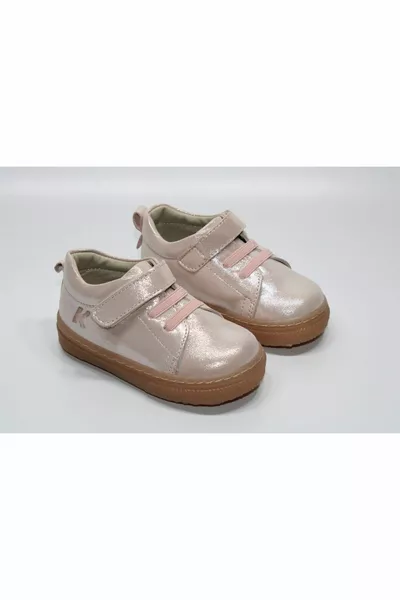 جلد طبيعي كامل العظام المطاط عدم الانزلاق الوحيد الفتيات الفيلكرو مرونة أحذية الخطوة الأولى