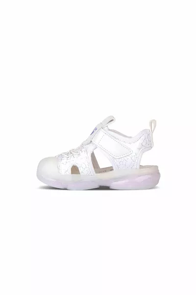 Monrovia Éclairé Fille Premier Pas Blanc Sandales