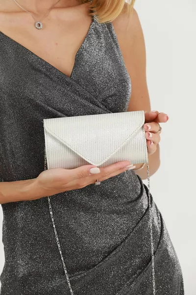 Sedef Çizgili Çupra Abiye Çanta