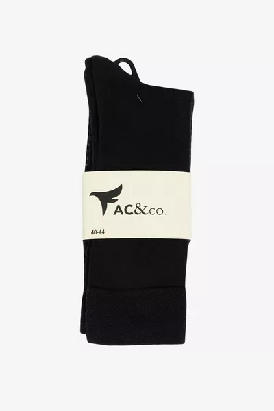 Schwarz-grau gemusterte 3-teilige Socket Socken für Herren