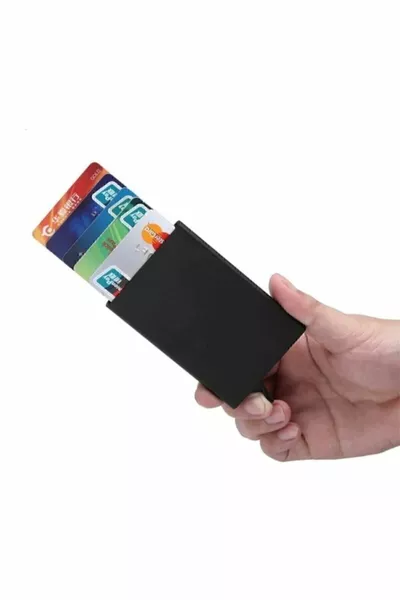 Minimalista Secrid Meccanismo Automatico Porta Carte di Credito In Metallo Protetto RFID