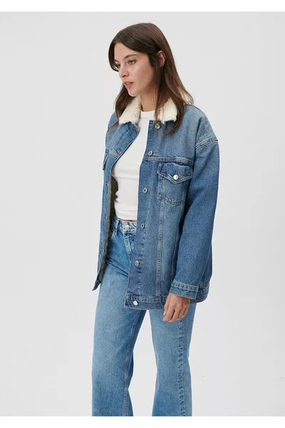 Джинсовая куртка с отделкой из искусственного меха Sandy 