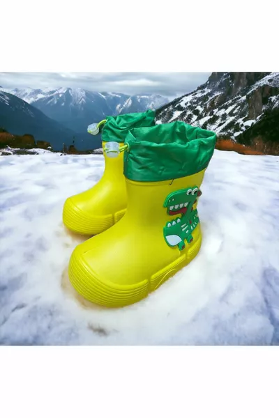 أحذية المطر للأطفال المبطنة