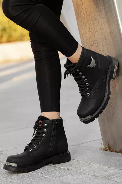 Draven Hot Lining Zipper Rubber Non Slip Sole Unisex Boots Boots