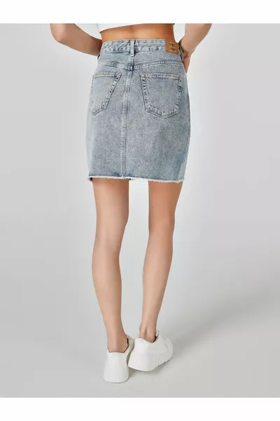 Slim fit blauwe jeansrok voor dames