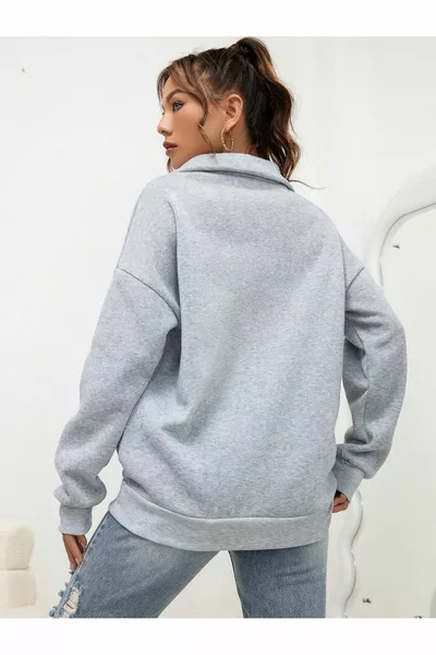 سترة رمادية نصف فيرموار ، سترة برقبة واقفة