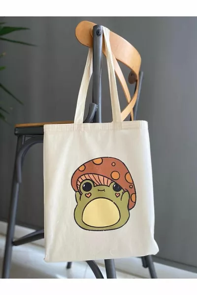 لطيف الفطر المطبوعة حمل حقيبة