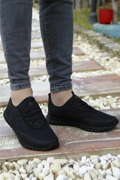 noir - Chaussures décontractées extensibles sans lacets pour hommes