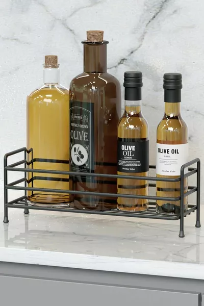 Metal Greaser Coaster Stand Portaolio Cucina Organizer Organizer Tavolo Aceto Shaker Saliera Portaspezie
