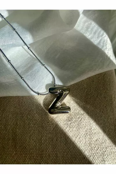 Z Balloon Collier Lettre en Acier