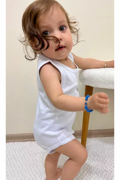 3 pièces en coton agrafé manches zéro, manches courtes, manches longues