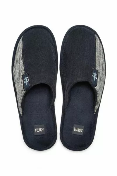 ديما شباشب منزلية للرجال أزرق كحلي /