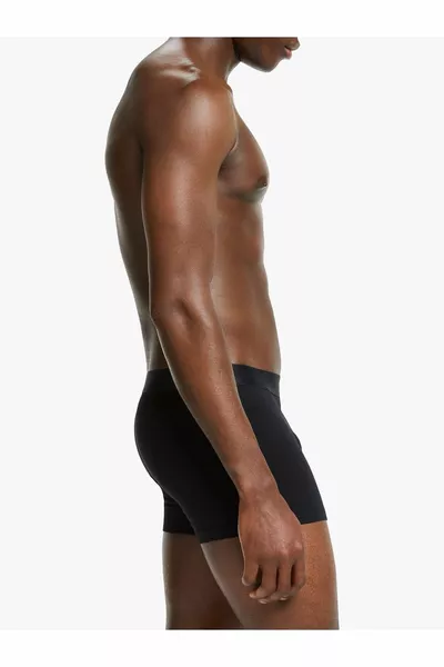 Boxer noir homme Coton Lycra Lot de 6