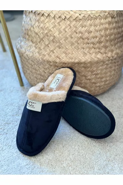 Unisexe Soft Sole Moelleux Chaud Doublé Maison Jardin Bundle Pantoufles Pantoufles d’hiver (MOULE ÉTROIT)