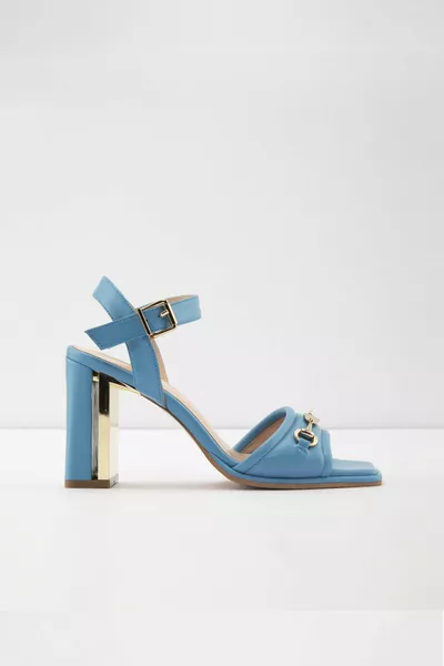 Burgos-en - صندل نسائي بكعب عال أزرق