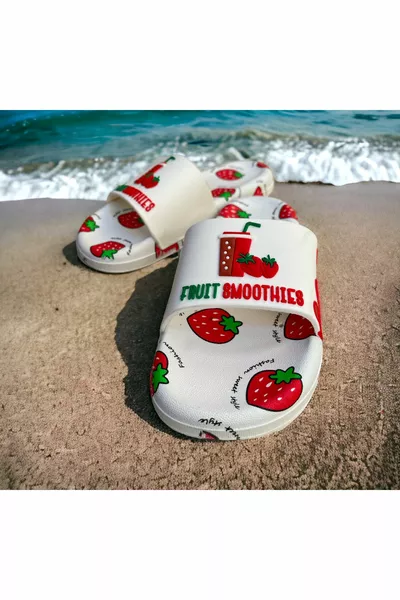 ÇİLEK Детайлен неплъзгащ се пластмасов басейн Морска баня Балкон Тераса Къща и улични чехли