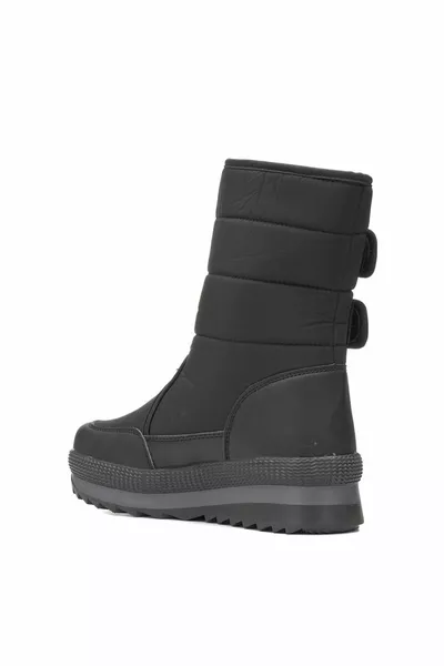 Non-slip sole with fur inside Women Snow Boots with Thermal Velcro