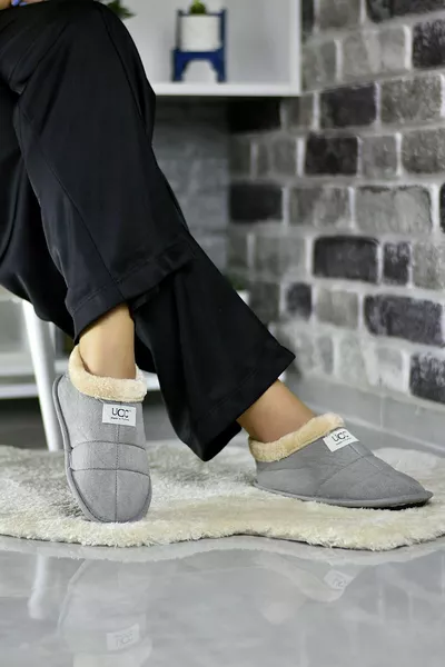 Ucc أفخم الريش للجنسين النساء الأولاد الأطفال لينة وحيد الشتاء قابل للغسل رمادي