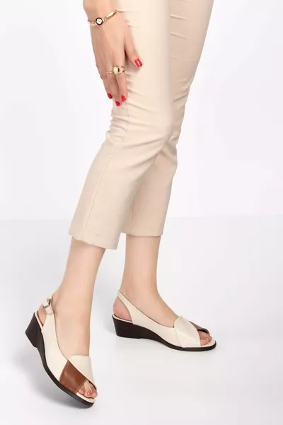 Women's Genuine Leather Casual Sandals Mik.-tan - 