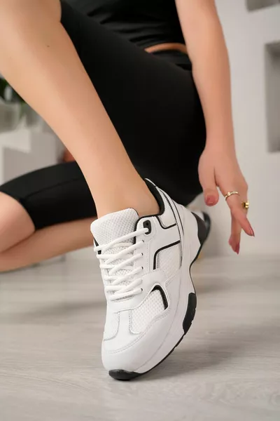 Blanc Chaussures Casual Sneaker Femme