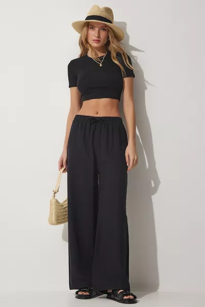 Pantaloni di lino larghi