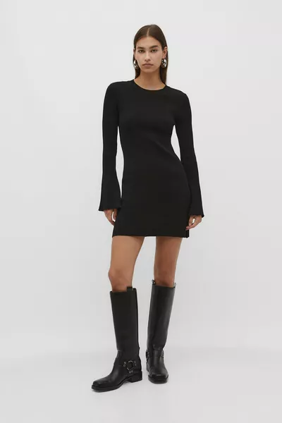 Robe courte à manches ballon