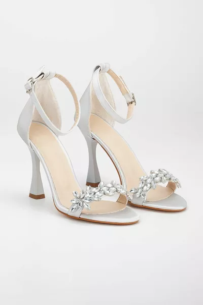 Женское однополосное сатин с высоким сантином и высоким каблуком вечернее платье