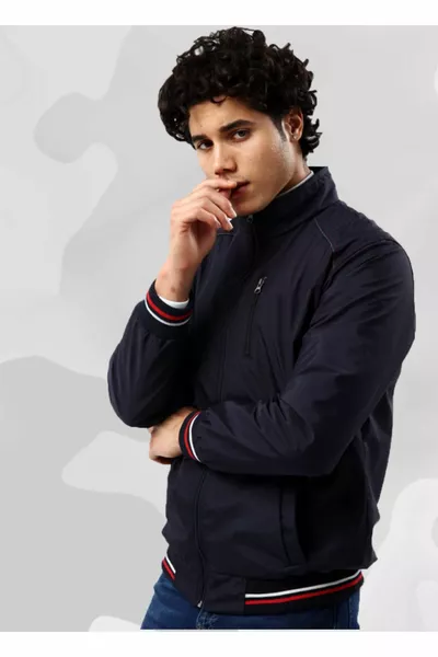 معطف موسمي للرجال أزرق كحلي