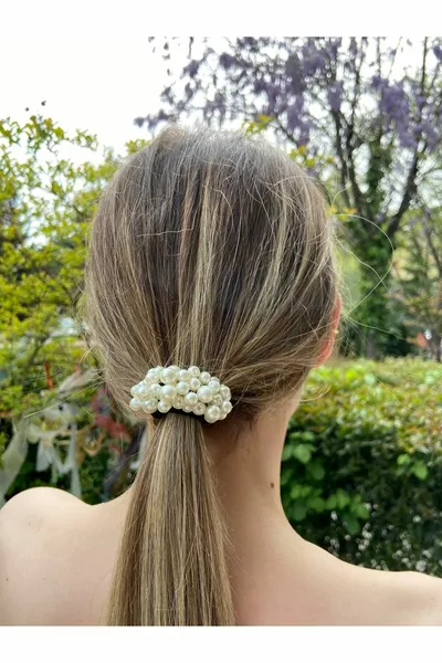 مشبك مطاطي لؤلؤي