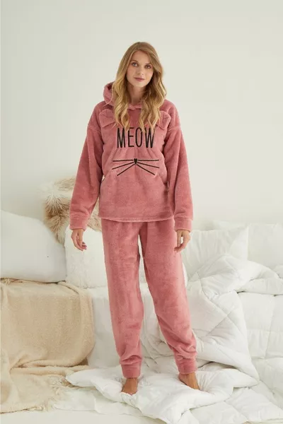 Combinaison en molleton Welsoft à oreilles poudrées pour femme