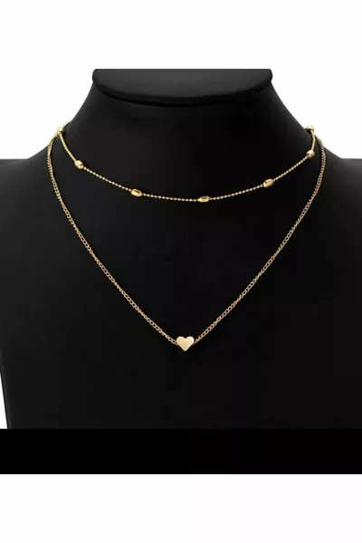 Women's Gold Heart Necklace