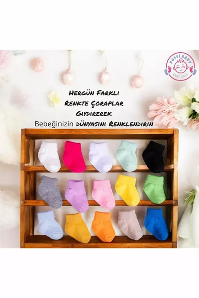 Coton biologique unisexe 5 pcs boîte Premium Nouveau-né Chaussettes pour bébé