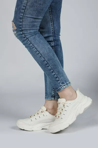  حذاء رياضي نسائي بيج فاتح أحذية رياضية عادية