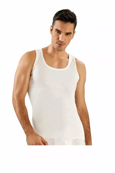 Débardeur peigné en coton blanc pour hommes Lot de 3 