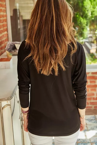 Блуза с вискоза с лодка 