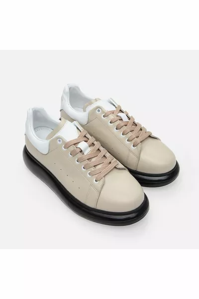 جلد طبيعي المنك أحذية رجالية عارضة