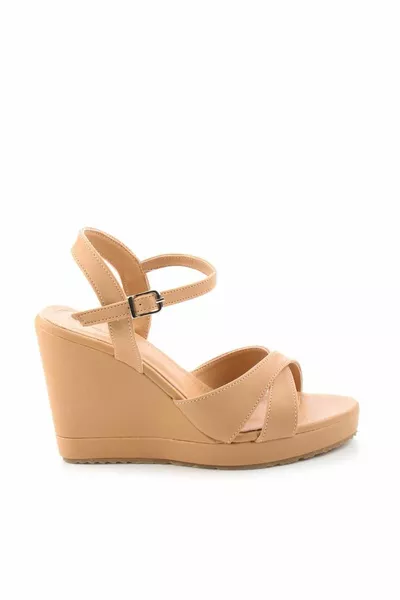 Женские мягкие каблуки телесного цвета 