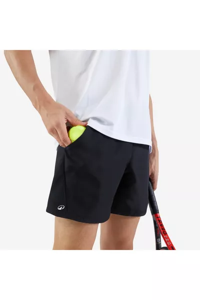Kuikma Herren Tennis-Shorts - Schwarz - Essential
