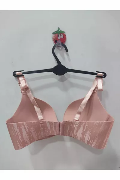 صدرية بدعم كامل بدون حشوة بلون وردي جاف مزيّنة بالليزر 