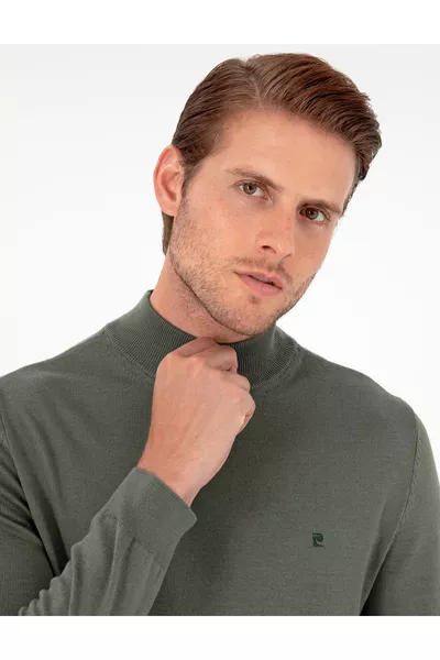 كنزة محبوكة أساسية بياقة نصف سلحفاة ضيقة الطراز دودو سليم فيت 