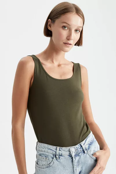 Slim Fit Crew Neck Tank Top