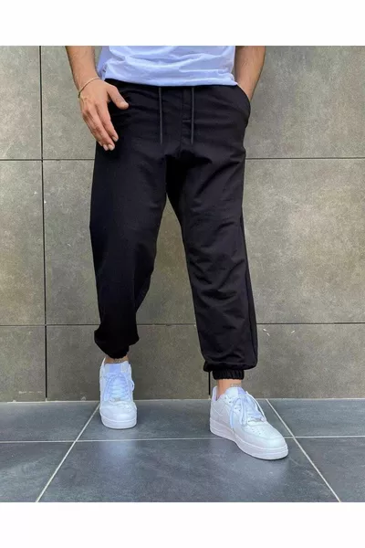 Gray Black Plus Size Elastic Cuff Oversized Loose Fit Sweatpants Comfortable Unisex Sweatpants