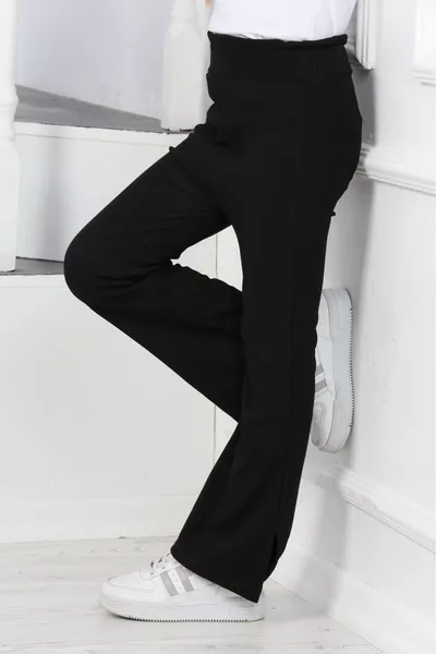 بنطال بنات إسباني بخصر مطاطي 