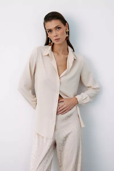 Chemise Classique Unie - Beige