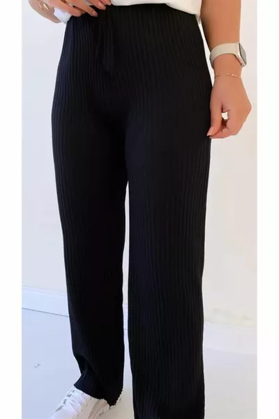 Triple Pack Fumé - Camel - Black Women's Ribbed Pants & Sweatpants with Tags, Casual Homewear Pajamas