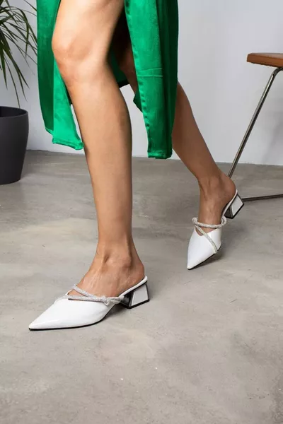 نسائي براءات الاختراع الجلود 5 سم مساء اللباس الأحذية