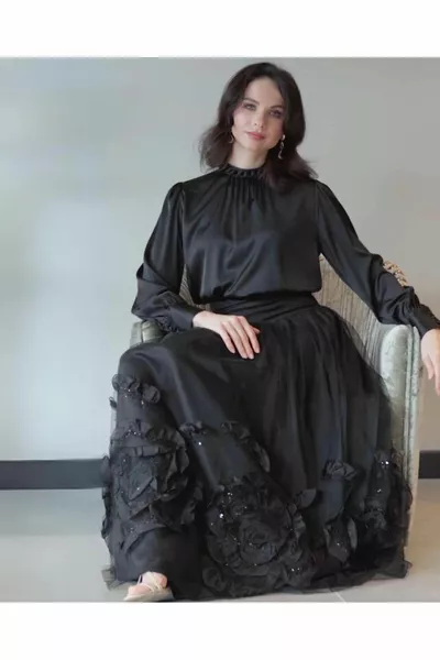 Serpil Schwarzer Rock für Damen 